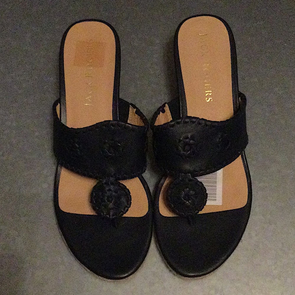 NEW Jack Roger Wedge Sandal Navy Size 9.5